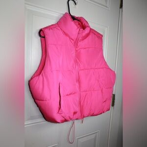 Pink No Boundaries Juniors Puffer Vest SIZE XL (15-17)